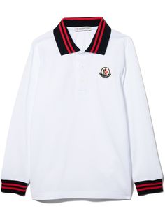 Moncler Enfant рубашка поло с нашивкой-логотипом