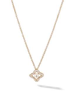 David Yurman колье Venetian Quatrefoil из желтого золота с бриллиантами