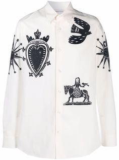 Alexander McQueen рубашка с принтом