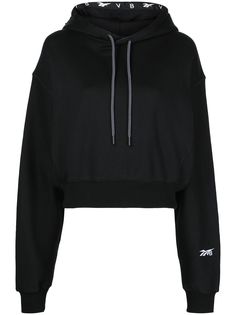Reebok укороченное худи с вышитым логотипом