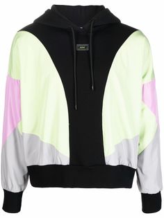 MSGM худи в стиле колор-блок с кулиской