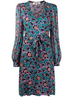 DVF Diane von Furstenberg платье с цветочным принтом и запахом
