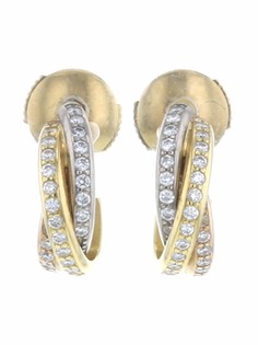 Cartier серьги-кольца Trinity 2010-х годов из золота с бриллиантами