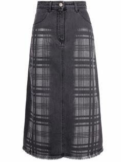 Alberta Ferretti джинсовая юбка с завышенной талией