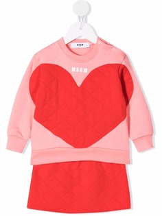 MSGM Kids стеганый спортивный костюм с логотипом