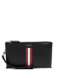 Bally клатч с контрастными полосками и логотипом