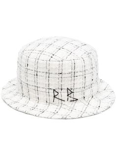 Ruslan Baginskiy клетчатая шляпа с вышитым логотипом