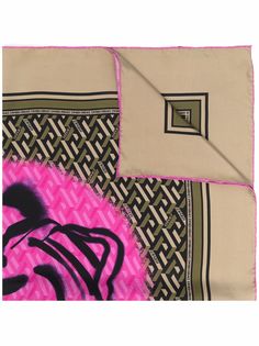 Versace шелковый платок с принтом Smiling Medusa