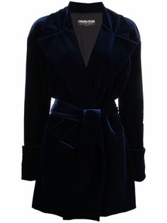 Le Petite Robe Di Chiara Boni бархатное пальто с поясом