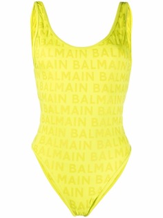 Balmain слитный купальник с монограммой