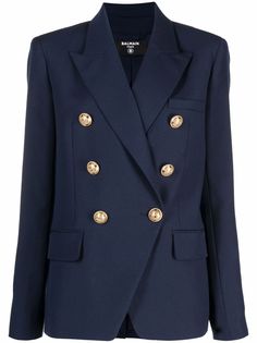 Balmain двубортный блейзер с заостренными лацканами