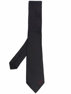 Givenchy шелковый галстук с вышитым логотипом