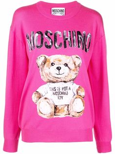 Moschino джемпер Teddy Bear с круглым вырезом