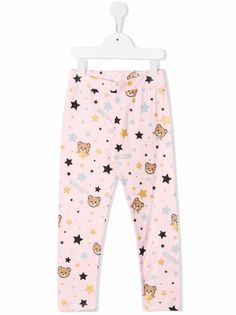 Moschino Kids легинсы Teddy Bear с узором