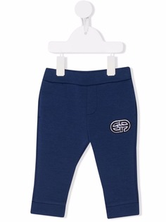 Emporio Armani Kids спортивные брюки с вышивкой