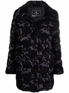 ETRO пуховик с принтом пейсли