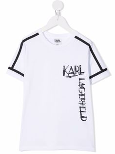 Karl Lagerfeld Kids футболка из органического хлопка с логотипом