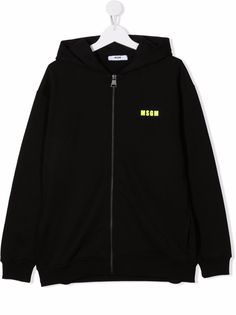 MSGM Kids худи на молнии с логотипом