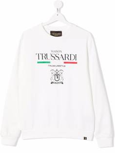TRUSSARDI JUNIOR толстовка с круглым вырезом и логотипом