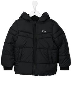 BOSS Kidswear пуховик с логотипом