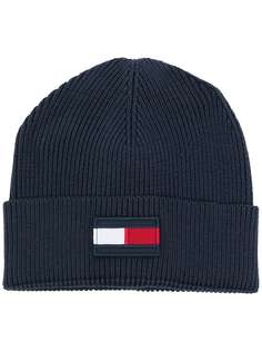 Tommy Hilfiger Junior шапка бини с нашивкой-логотипом