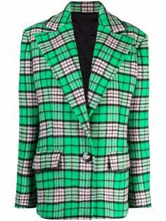 The Attico клетчатый пиджак оверсайз