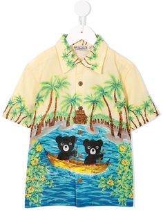 Miki House рубашка с принтом Hawaiian