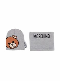 Moschino Kids комплект Teddy Bear из шапки и шарфа