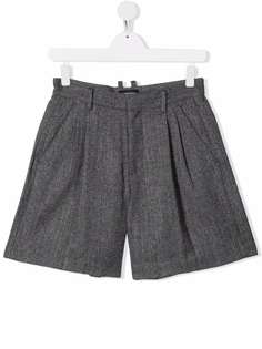 Dsquared2 Kids шерстяные шорты со складками