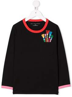 Stella McCartney Kids футболка с длинными рукавами и вышивкой
