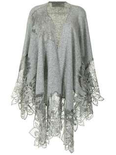 Ermanno Scervino кашемировый кейп с кружевом