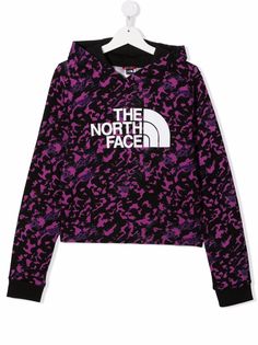 The North Face Kids камуфляжное худи с логотипом