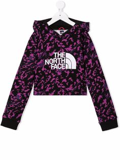 The North Face Kids камуфляжное худи с логотипом