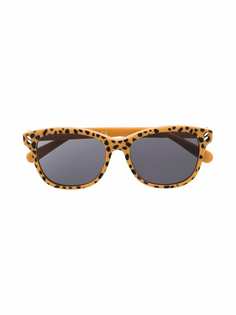 Stella McCartney Eyewear солнцезащитные очки в квадратной оправе с леопардовым принтом