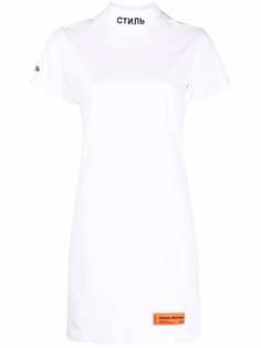 Heron Preston платье-футболка с нашивкой-логотипом