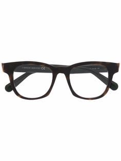 Moncler Eyewear очки в геометричной оправе черепаховой расцветки