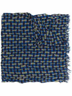 Yohji Yamamoto объемный шарф с графичным принтом