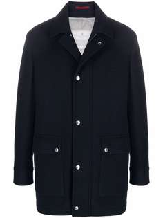 Brunello Cucinelli пальто строгого кроя на кнопках