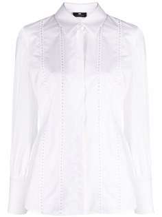 Elisabetta Franchi рубашка с английской вышивкой и длинными рукавами