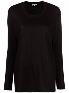 James Perse топ из джерси с длинными рукавами