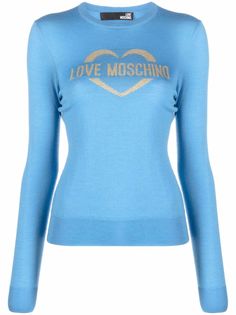 Love Moschino шерстяной джемпер с логотипом