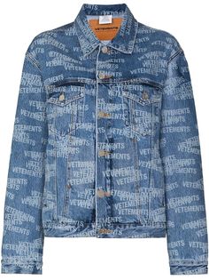 VETEMENTS джинсовая куртка с логотипом