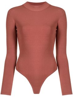 Dion Lee боди с длинными рукавами и открытой спиной