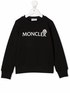 Moncler Enfant толстовка с круглым вырезом и логотипом