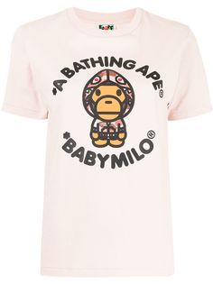A BATHING APE® футболка с надписью Baby Milo Bape