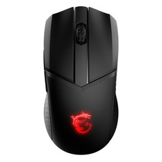 Мышь MSI Clutch GM41 Lightweight, игровая, оптическая, беспроводная, USB, черный и красный [s12-4300890-c54]