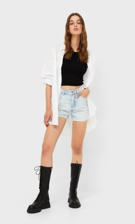 Stradivarius Шорты Mom Fit Деним 42