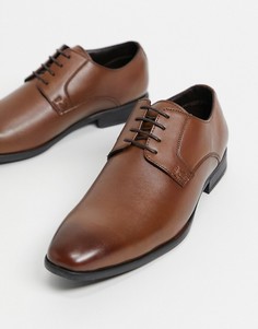Коричневые туфли дерби из искусственной кожи Moss London-Коричневый цвет