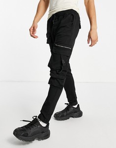 Черные зауженные брюки карго Good For Nothing-Черный цвет