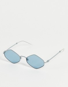 Солнцезащитные очки со стеклами в форме ромба Emporio Armani-Голубой